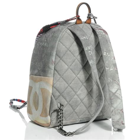 chanel graffiti printed canvas medium backpack|chanel backpack graffiti aliexpress.